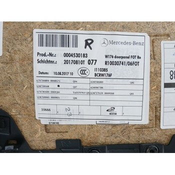 Recambio de guarnecido puerta trasera derecha para mercedes-benz clase a (w176) a 200 cdi / d (176.008) referencia OEM IAM A1767