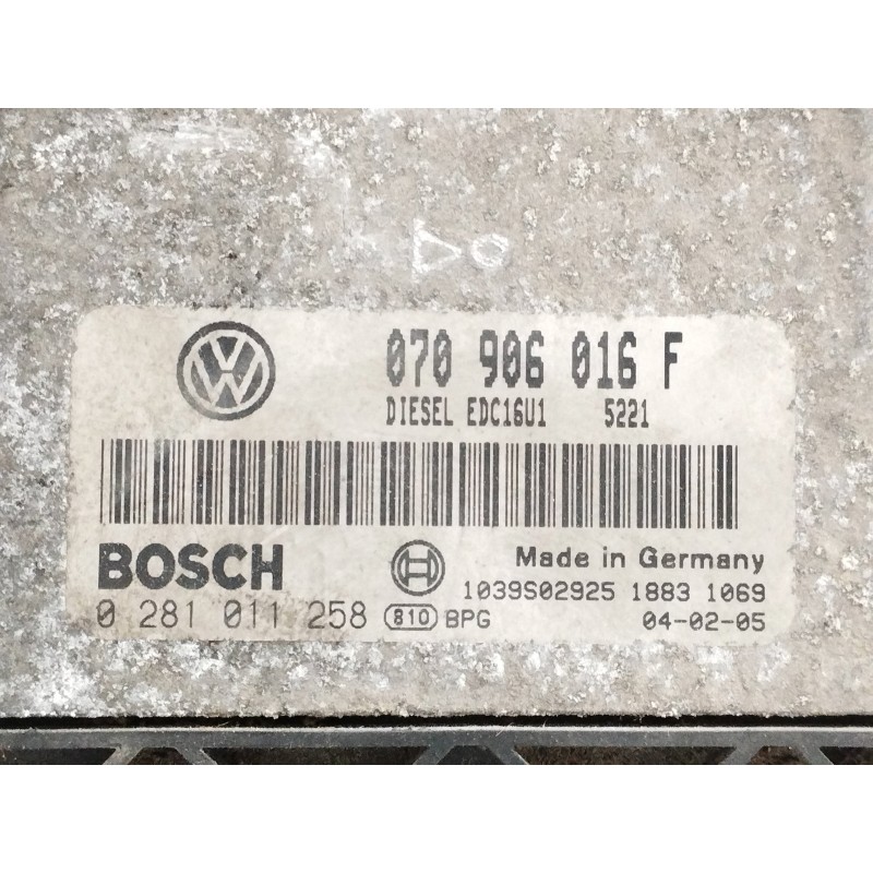 CENTRALITA MOTOR UCE 0281011258 1039S02925