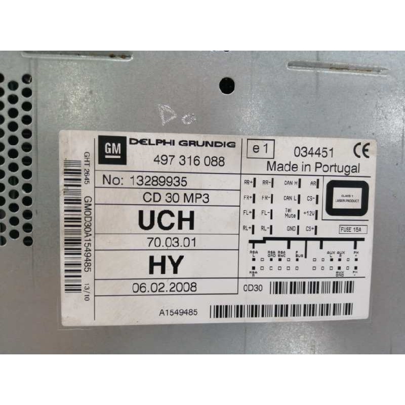 SISTEMA AUDIO / RADIO CD 497316088