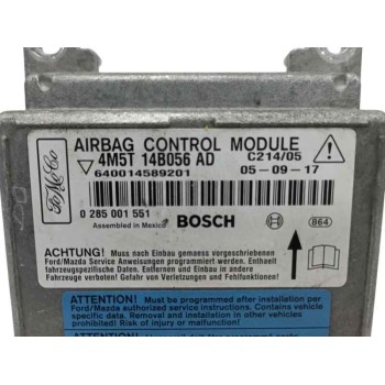 Recambio de centralita airbag para ford focus c-max (cap) 1.8 tdci turbodiesel cat referencia OEM IAM 4M5T14B056AD 0285001551 