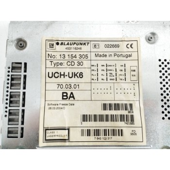 Recambio de sistema audio / radio cd para opel astra gtc 1.7 16v cdti referencia OEM IAM 13154305 453116246 CD30MP3
