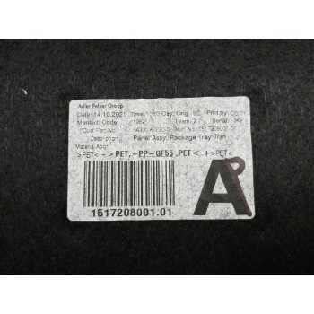 Recambio de bandeja trasera para mazda 2 hybrid 1.5 12v referencia OEM IAM 64330K0020  