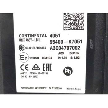 Recambio de modulo electronico para hyundai i10 (ac3) 1.2 16v cat referencia OEM IAM 95400K7051 A3C04707002 