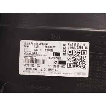 Recambio de guarnecido puerta trasera izquierda para citroën c4 iii (ba_, bb_, bc_) 1.2 puretech 130 (bahnsa, bahnsb) referencia