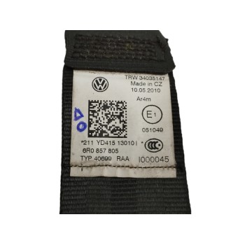 Recambio de cinturon seguridad trasero izquierdo para volkswagen polo (6r1) 1.4 fsi referencia OEM IAM 6R0857805  