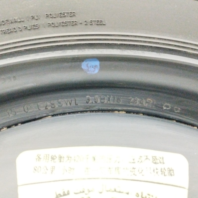 NEUMATICO REPUESTO 3 5BX16 ET32 5H 5X108