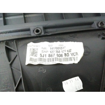 Recambio de guarnecido puerta delantera derecha para skoda fabia (5j2 ) 1.6 tdi referencia OEM IAM 5J1867006BD NEGRO 