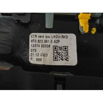 Recambio de rejilla aireadora para seat arona (kj7, kjp) 1.0 tsi referencia OEM IAM 6F0820951E DELANTERA CENTRAL 