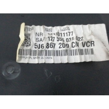 Recambio de guarnecido puerta trasera izquierda para skoda fabia (5j2 ) 1.6 tdi referencia OEM IAM 5J6867209CN NEGRO 