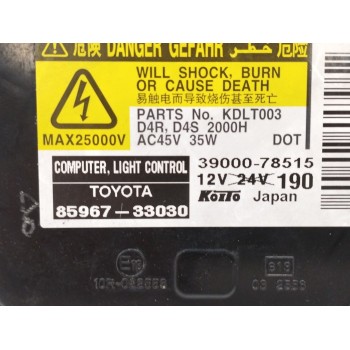 Recambio de centralita faros xenon para toyota corolla (e15) 1.6 16v cat referencia OEM IAM 8596733030 3900078515 
