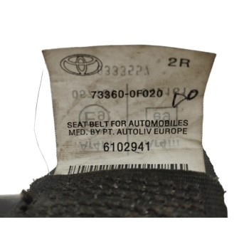 Recambio de cinturon seguridad trasero derecho para toyota verso 1.6 16v cat referencia OEM IAM 733600F020  