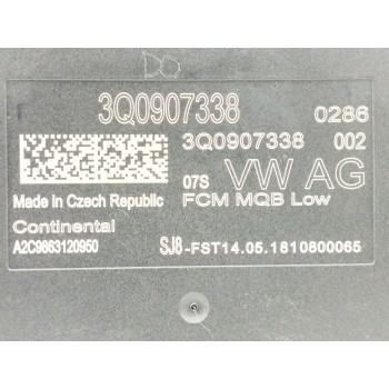 Recambio de modulo electronico para seat leon st (5f8) 2.0 tdi referencia OEM IAM 3Q0907338 CONTROL LUZ CURVAS REGULACION ALCANC