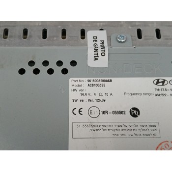 Recambio de sistema audio / radio cd para kia picanto (ja) 1.0 cat referencia OEM IAM 96150G6280ASB ACB10G6EE 