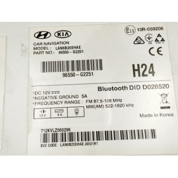 Recambio de sistema navegacion gps para hyundai ioniq referencia OEM IAM 96550G2251 10R059206 