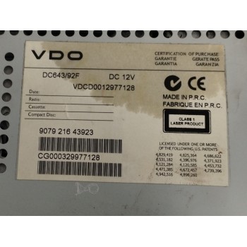 Recambio de sistema audio / radio cd para subaru forester (sg_) 2.0 awd (sg5) referencia OEM IAM 907921643923 VDCD0012977128 