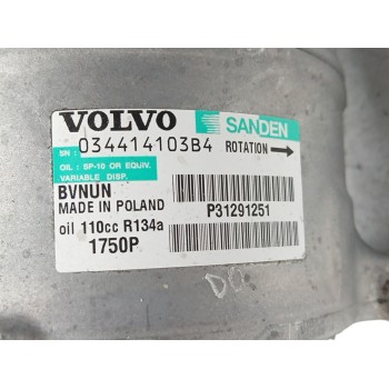 Recambio de compresor aire acondicionado para volvo v40 1.6 diesel cat referencia OEM IAM 31291251  