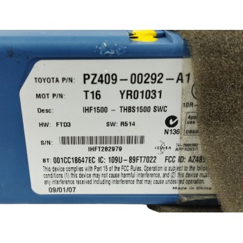 Recambio de modulo electronico para toyota corolla (e15) 1.6 16v cat referencia OEM IAM PZ40900292A1  