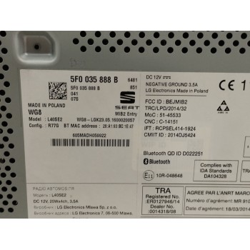 Recambio de pantalla multifuncion para seat ibiza st (6p8) 1.4 tdi referencia OEM IAM 5F0035888B  