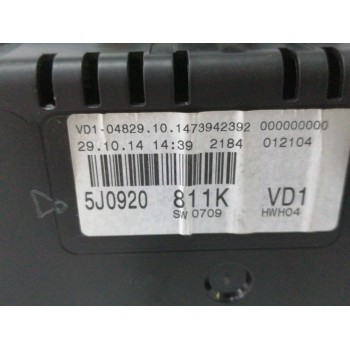 Recambio de cuadro instrumentos para skoda fabia (5j2 ) 1.6 tdi referencia OEM IAM 5J0920811K  