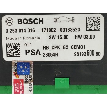 Recambio de modulo electronico para peugeot 5008 1.2 12v e-thp referencia OEM IAM 9819360080 0263014016 