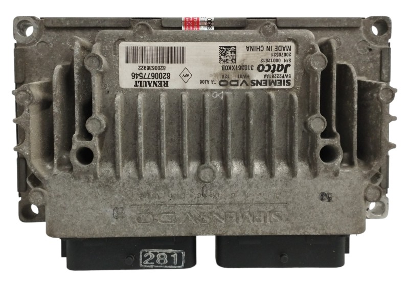 Recambio de centralita cambio automatico para renault scenic ii 2.0 dci diesel cat referencia OEM IAM 8200677546 5WP22281AA 