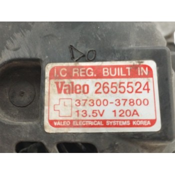 Recambio de alternador para kia sportage 2.7 cat referencia OEM IAM 3730037800 120A 2655524
