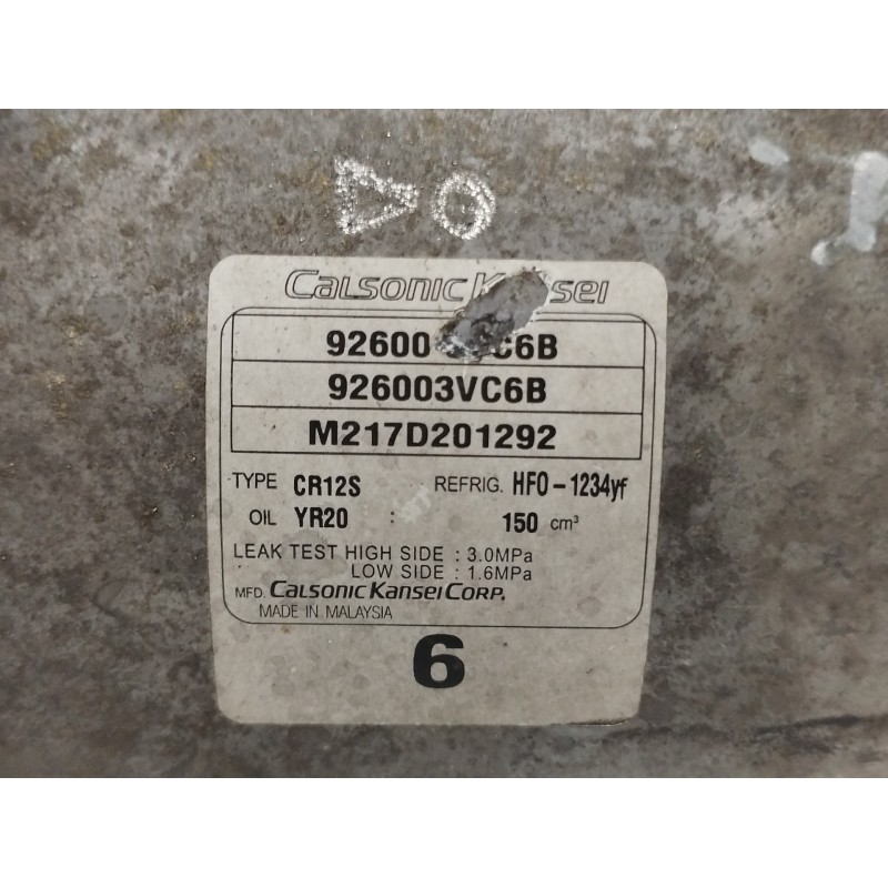 COMPRESOR AIRE ACONDICIONADO