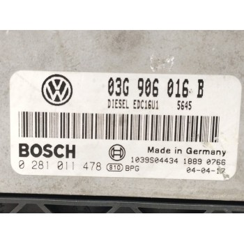 Recambio de centralita motor uce para volkswagen golf v berlina (1k1) 1.9 tdi referencia OEM IAM 03G906016B 0281011478 