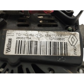 Recambio de alternador para renault scenic ii 1.5 dci diesel referencia OEM IAM 8200772726 TG11C069 2605275A