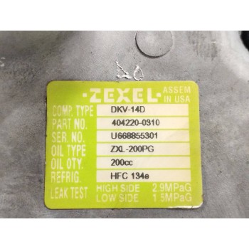 Recambio de compresor aire acondicionado para opel frontera a 2.5 turbodiesel referencia OEM IAM 4042200310 DKV14D 