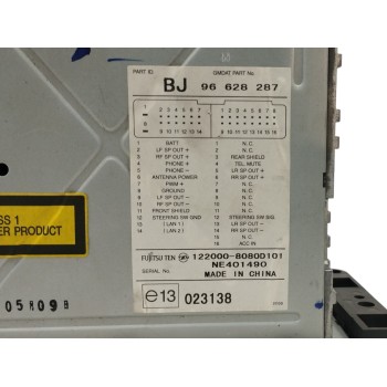 Recambio de sistema audio / radio cd para chevrolet epica 2.5 cat referencia OEM IAM 96628287  