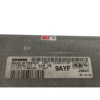 Recambio de centralita motor uce para ford focus berlina (cap) 1.6 16v cat referencia OEM IAM 4M5112A650HF S120977014 