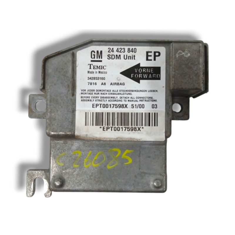 Recambio de centralita airbag para opel corsa c 1.4 16v referencia OEM IAM 24423840 342853160 