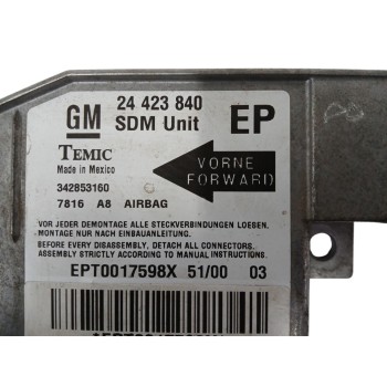 Recambio de centralita airbag para opel corsa c 1.4 16v referencia OEM IAM 24423840 342853160 