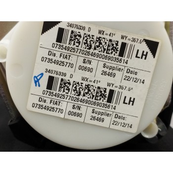 Recambio de cinturon seguridad trasero izquierdo para fiat 500 (312_) 1.2 (312axa1a) referencia OEM IAM 07354925770  