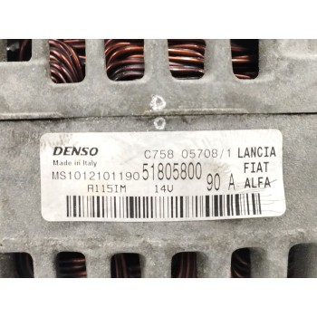 Recambio de alternador para fiat linea (110) 1.3 16v jtd cat referencia OEM IAM 51805800 90A MS1012101190