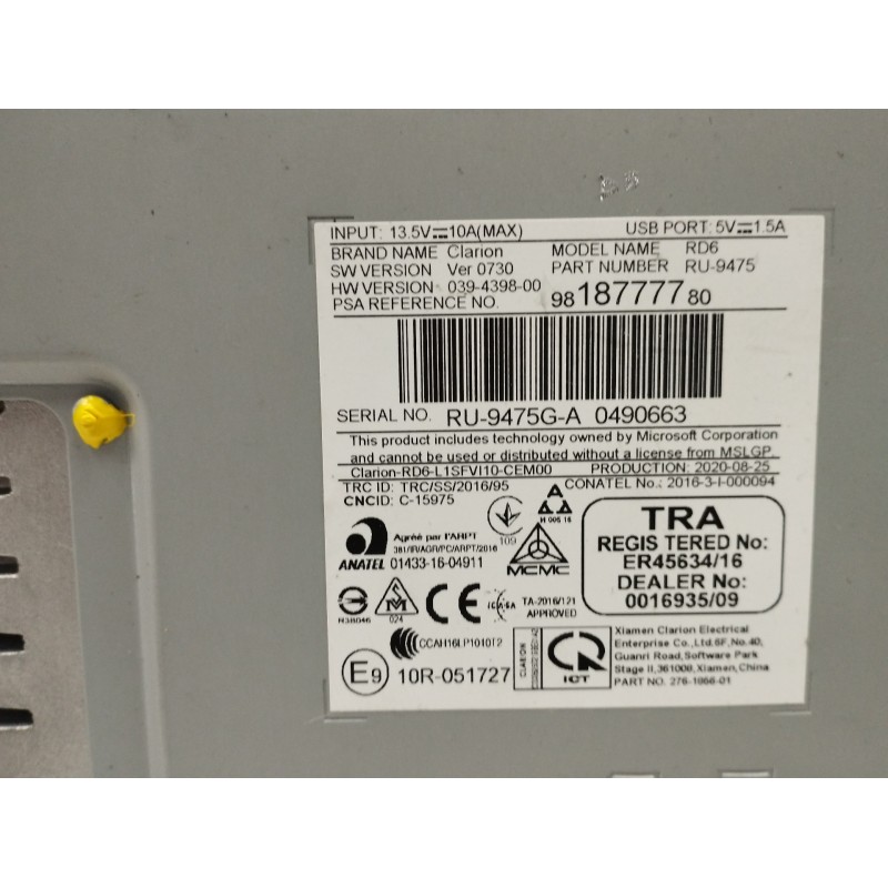 SISTEMA AUDIO / RADIO CD