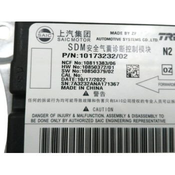 Recambio de centralita airbag para mg marvel r electric referencia OEM IAM 10173232  