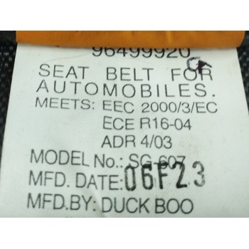 Recambio de cinturon seguridad trasero central para chevrolet epica 2.5 cat referencia OEM IAM 96499920  