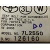 Recambio de cinturon seguridad trasero izquierdo para toyota corolla verso (r1) 2,2 d-4d sport referencia OEM IAM 7L2550 TERCERA