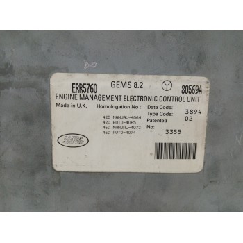 Recambio de centralita motor uce para land rover range rover (lp) hse (165kw) referencia OEM IAM ERR5760 80569A 