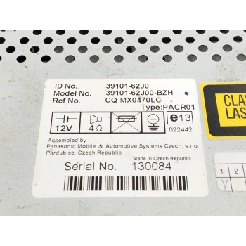 Recambio de sistema audio / radio cd para suzuki swift berlina (mz) 1.5 16v cat referencia OEM IAM 3910162J0 3910162J00BZH 