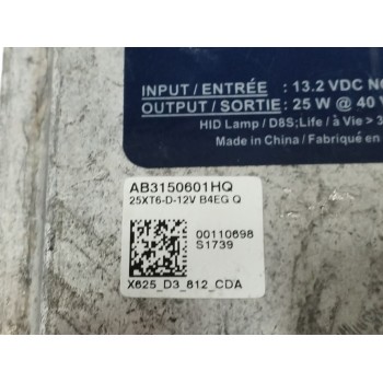 Recambio de centralita faros xenon para hyundai ioniq referencia OEM IAM AB3150601HQ 25XT6D 