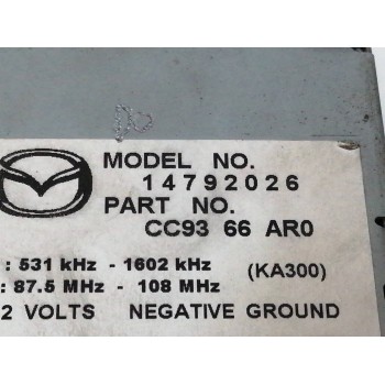 Recambio de sistema audio / radio cd para mazda 5 berl. (cr) 2.0 turbodiesel cat referencia OEM IAM CC9366ARO 14792026 
