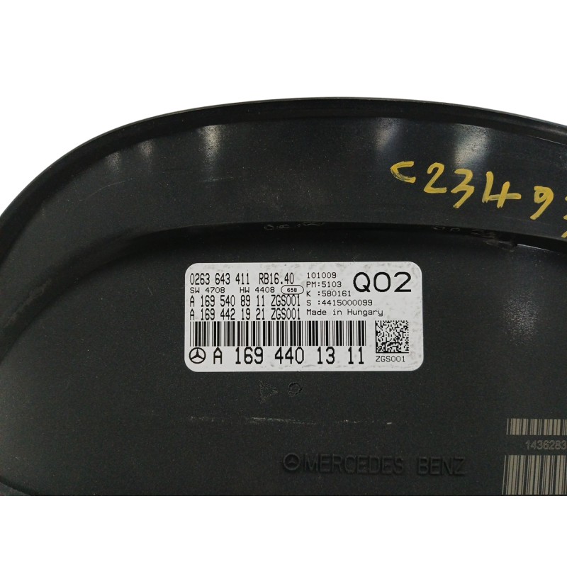 CUADRO INSTRUMENTOS VEHICULO INGLES