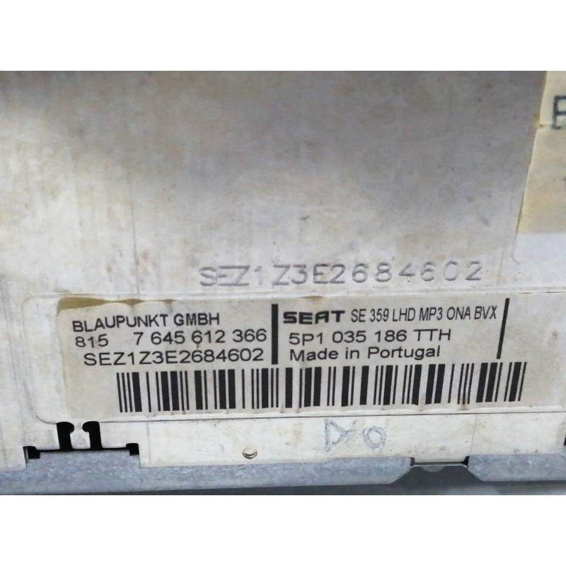 SISTEMA AUDIO / RADIO CD 7645612366