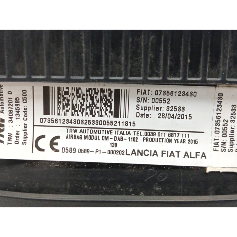 AIRBAG DELANTERO IZQUIERDO 34087201D