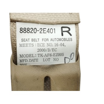 Recambio de cinturon seguridad delantero derecho para hyundai tucson (jm) 2.0 referencia OEM IAM 888202E401  