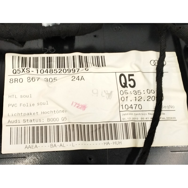 GUARNECIDO PUERTA TRASERA IZQUIERDA NEGRO