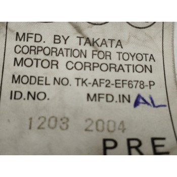 Recambio de cinturon seguridad delantero izquierdo para toyota corolla (e12) 1.4 turbodiesel cat referencia OEM IAM TKAF2EF678P 